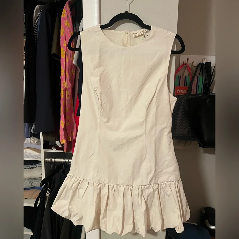 NWT Vrg Grl Cream Mini Dress - Picture 4 of 6